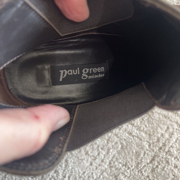 Paul Green Munchin Women Chelsea Boots 6.5 Brown Heeled Slouchy Suede Leather 3” - Picture 12 of 12